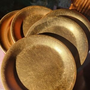 Gold Lacquer Coasters (6) ~ Viking Import Japan ~ 1960s? ~ Versatile ~ Vintage